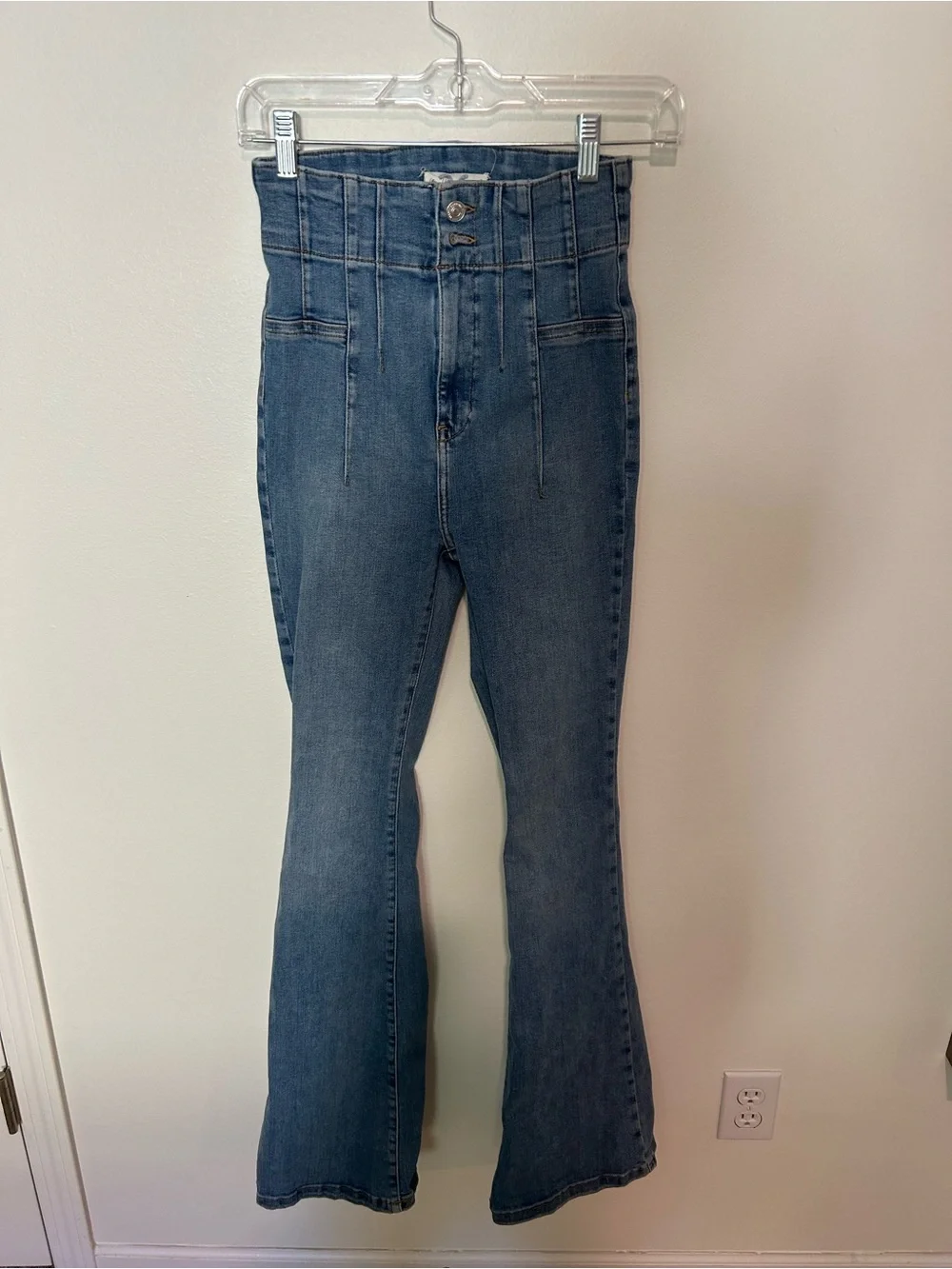 We The Free Jayde Flare Jeans Sunburst Blue Size 26